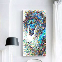 Peinture cheval abstrait