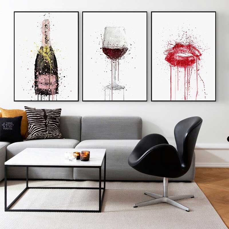 Verres de vin rouge et tonneau d'Editors Choice en poster, tableau sur  toile et plus