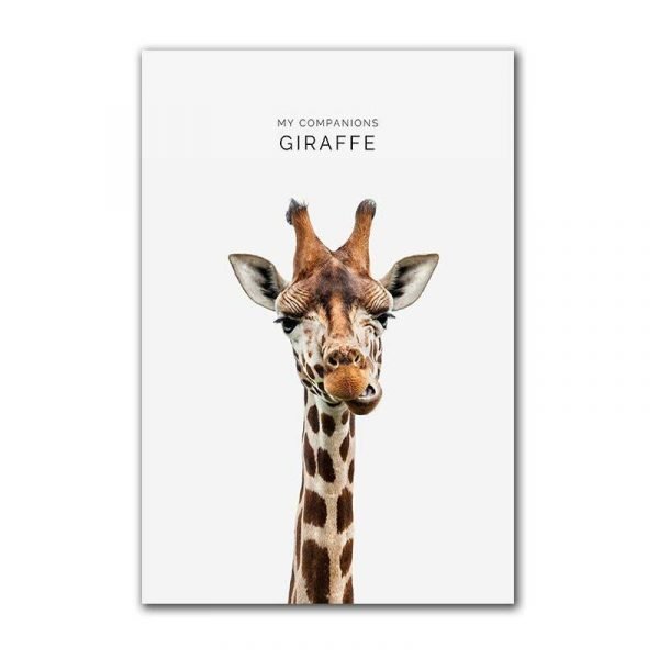 Toile affiche girafe