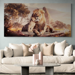 tableau lion et lionceau 1
