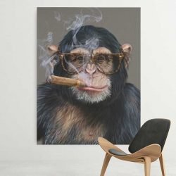 Tableau singe qui fume