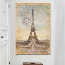 Tableau tour Eiffel vintage