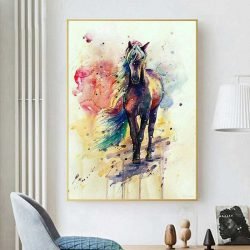 Tableau cheval coloré