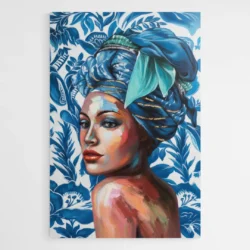 tableau femme bleue 1