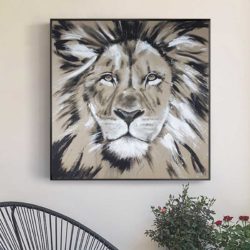 tableau dessin lion