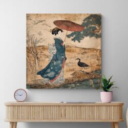 tableau femme japonaise deco moderne