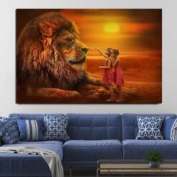 ▷ Superbe toile d'un lion très design et très artistique