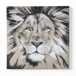 tableau sur toile dessin lion