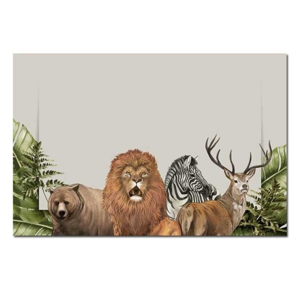 Tableau sur toile lion jungle