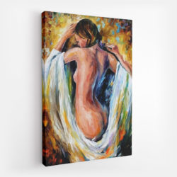 Peinture femme nue allongée