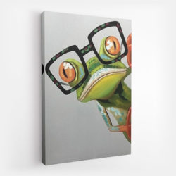peinture grenouille a lunette