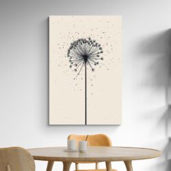 tableau fleur minimaliste salle a manger