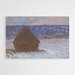 Pile de blé effet neige jour couvert Monet