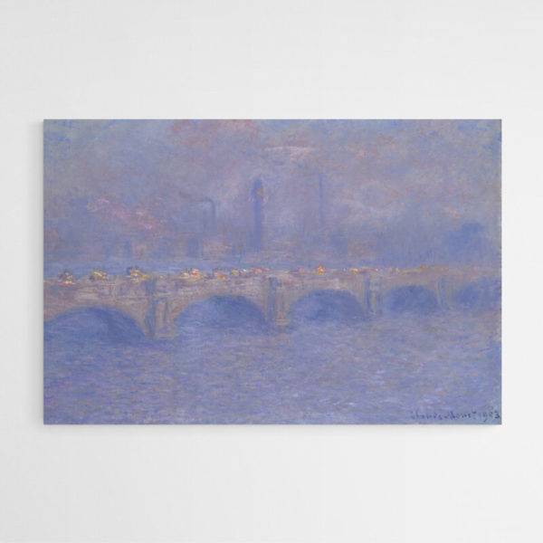 Pont de Waterloo effet de lumière du soleil Monet