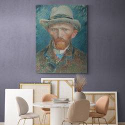 Autoportrait au Chapeau de Feutre Gris Vincent Van Gogh