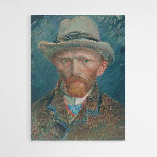 Tableau Autoportrait au Chapeau de Feutre Gris Van Gogh