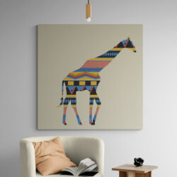 tableau girafe moderne