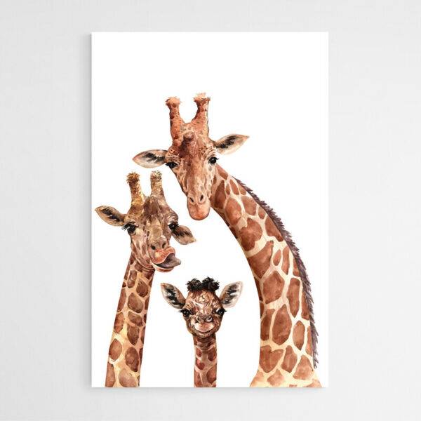 tableau sur toile girafe rigolote