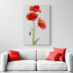 tableau coquelicot rouge