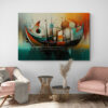 tableau bateau abstrait