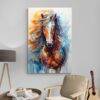 tableau peinture cheval decoration moderne