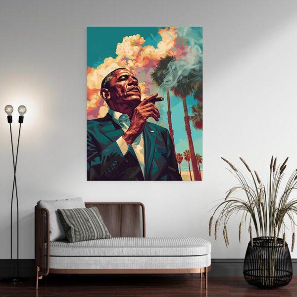 Tableau Barack Obama deco moderne