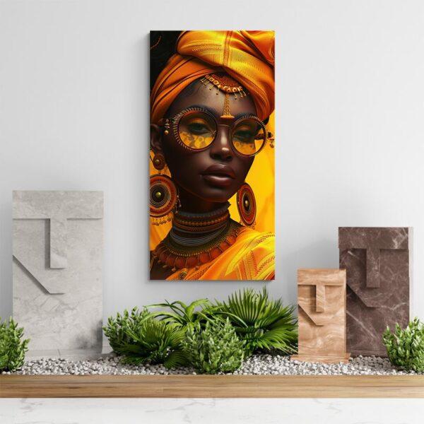 Tableau africaine jaune exterieur