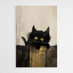 Tableau chaton noir