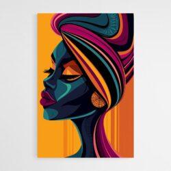 Tableau femme africaine design