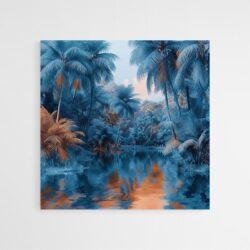 Tableau jungle bleue