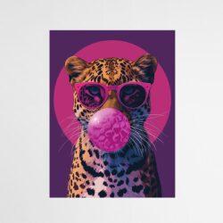 Tableau leopard chewing gum