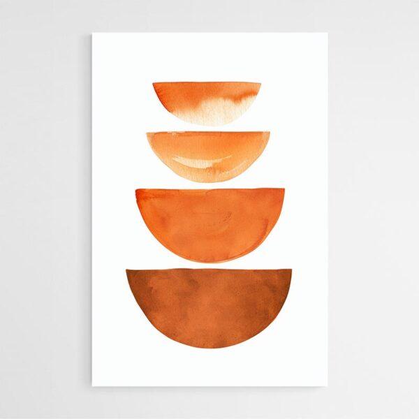 Tableau minimaliste orange