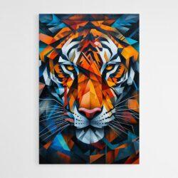 Tableau tigre cubisme