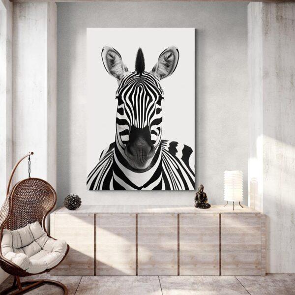 Tableau zebre de face deco moderne