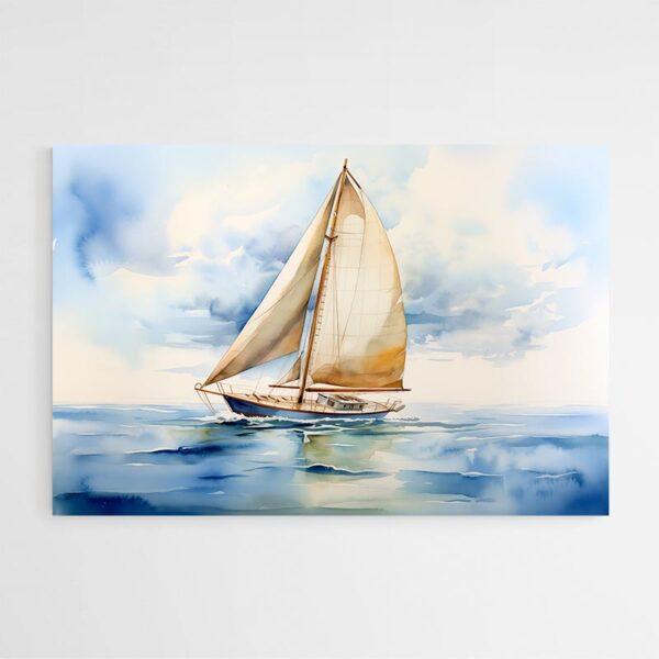 tableau aquarelle bateau