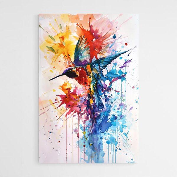 tableau aquarelle colibri