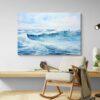 tableau aquarelle mer mur clair