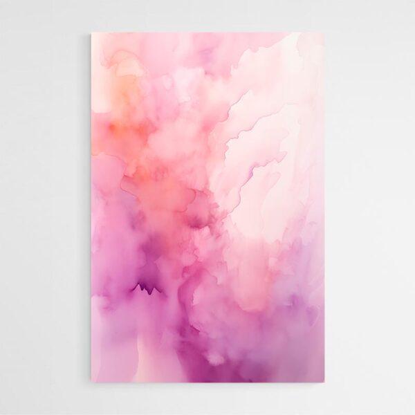 tableau aquarelle rose