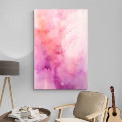 tableau aquarelle rose decoration moderne