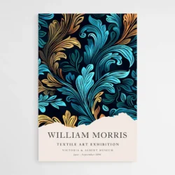 Affiche William Morris Acanthe Bleue 1 1.webp