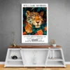 Affiche William Morris Leopard Endormi mur gris 1.webp