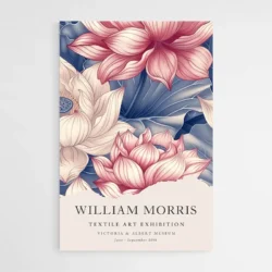 Affiche William Morris Lotus Rose et Blanche 1 1.webp