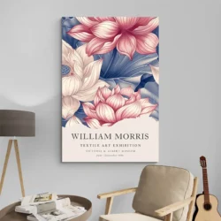 Affiche William Morris Lotus Rose et Blanche decoration moderne 1.webp