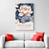 Affiche William Morris Lotus Rose et Bleue canape 1.webp