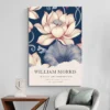 Affiche William Morris Lotus Rose et Bleue deco minimaliste 1.webp