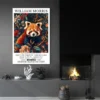 Affiche William Morris Panda Roux salon noir 1.webp