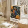 Affiche William Morris Perroquet Bleu salon boheme 1.webp