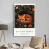 Affiche William Morris Renard Orange decoration moderne 1.webp