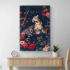 Tableau William Morris Leopard Fleurs mur clair 1.webp