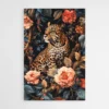 Tableau William Morris Leopard et Fleurs 1 1.webp